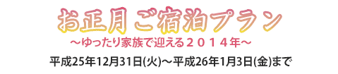 お正月ご宿泊プラン 〜ゆったり家族で迎える2010年〜